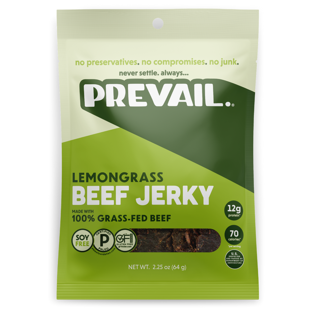 Lemongrass Beef Jerky PREVAIL Jerky 100 GrassFed Beef Jerky